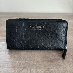 Carry All Your Goodies In Style! This Brand New Kate Spade Wallet Is So Cute! It’s Perfect For Everyday Use. It Has Never Been Used, And Has Absolutely No Wear And Tear. Kate Spade Travel Wallet With Zipper Closure, Kate Spade Travel Wallets With Zipper, Kate Spade Black Wallet For Everyday Use, Kate Spade Black Bag With Card Slots, Kate Spade Wallets With Zipper Closure For Everyday, Black Kate Spade Wallet For Everyday Use, Kate Spade Wallets With Zipper Closure, Kate Spade Black Rectangular Wallet, Trendy Kate Spade Wallets For Travel