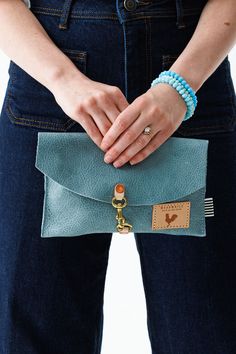 Dusty Blue Leather Envelope Clutch & Crossbody |Light Blue Leather Bag | Meanwhile Blue Envelope Clutch For Everyday Use, Clutch Bag With Fold Over Clasp For Everyday Use, Everyday Clutch Bag With Fold Over Clasp, Everyday Clutch With Fold Over Clasp, Blue Tote Clutch For Everyday Use, Blue Envelope Bag For Daily Use, Travel Pouch Bag With Fold Over Clasp, Travel Shoulder Bag With Fold Over Clasp, Daily Use Satchel With Fold Over Clasp