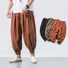 Season:Summer; Fabric:Linen Cotton Blend; Gender:Men's; Style:Classic Style,Stylish; Elasticity:Micro-elastic; Occasion:Home,Daily; Details:Only pants; Fit Type:Loose Fit; Function:Outdoor; Waistline:Mid Waist; Pattern:Plain; Design:Drawstring,Classic; Special Size:Normal; Pants Type:Summer Pants,Jogger Pants,Linen Pants,Beach Pants,Trousers; Fly Type:Drawstring; Front page:FF; Listing Date:06/04/2021; Production mode:Self-produce; Hips:; Length:; Waist:; Fit US Size:null; Fit UK Size:null; Fit Stylish Men Summer, Harem Pants Men, Black Harem Pants, Mens Linen Pants, Style Sweatpants, Summer Trousers, Flying Squirrel, Cotton Linen Pants, Men Pants