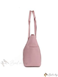 Bird in Bag - Fashionable Solid Color Tote Bag Shoulder Bag, Casual and Simple Mommy Bag Handbag for Office and Everyday Use Pink Large Capacity Hobo Bag For Daily Use, Pink Double Handle Box Bag For Everyday Use, Everyday Large Capacity Pink Hobo Bag, Everyday Pink Large Capacity Hobo Bag, Pink Shoulder Bucket Bag For Everyday Use, Pink Double Handle Bucket Bag For Travel, Pink Everyday Bucket Shoulder Bag, Pink Travel Bucket Bag, Pink Everyday Shoulder Bucket Bag