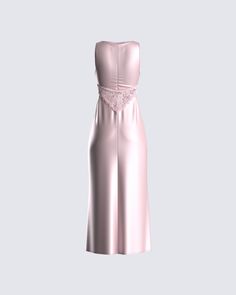 Pure perfection 💓 Your presence will be the only thing they crave in this pink dress. Constructed from poly satin fabric complete with a lace insert, sleeveless style, and midi length - this dress is perfect for all our sassy, yet classy babes 💅 Lace Insert, Lace Midi, Lace Midi Dress, Cargo Pant, Pink Satin, Hottest Trends, Satin Fabric, Midi Length, Pink Dress