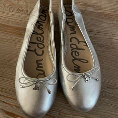 Sam Edelman Silver Flat Shoes, Brand New Never Worn. No Box For This Item. Casual Silver Leather Flats, Silver Flat Shoes, Silver Flats, Shoes Brand, Sam Edelman Shoes, Shoes Women, Flat Shoes, Sam Edelman, Flat Shoes Women