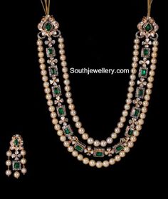 Pearls Mala, Pearl Mala, South Sea Pearl Necklace, Fancy Jewelry Necklace, Diamond Necklace Designs, Antique Jewelry Indian, Jewelry Designing