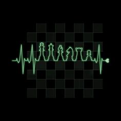 an animated green heartbeat with the word nattron written in it's center on a black background