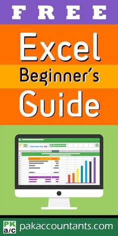 the free excel beginner's guide is shown in front of a computer screen