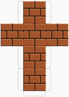 an image of a cross made out of bricks