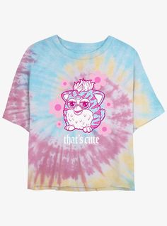 Furby That'S Cute Girls Tye-Dye Crop T-Shirt Goth Tie Dye, Cute Womens, Crop T Shirt, Womens Tie, Crop Tshirt, Graphic Tees Women, Hot Topic, Pretty Outfits, Tie Dye