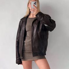 90s Womens Vintage Oversized Jacket, Women Casual Wear Genuine Leather Jacket 🌸The TOWNOFLEATHER soft and supple leather will mold to your body over time, providing a comfortable and personalized fit that you'll love.  **Please Make Sure** This is a modern fit jacket, so please refer to our size chart in the image gallery to ensure it fits properly.  For example, if your chest measurement is 37 to 38 Inches then select size "Medium" 🌸Express yourself in our 90's inspired oversized retro leathe Women Casual Wear, Custom Leather Jackets, Leather Jacket Women, Winter Outerwear, Real Leather Jacket, Vintage Leather Jacket, Genuine Leather Jackets, Black Leather Jacket, Leather Jackets Women