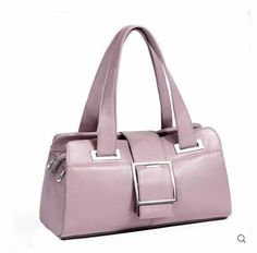 Buy Pink Leather Buckle Office Bag Zipper Shoulder Bags for Work Worldwide Free shipping and return, color: Pink , material: Genuine Leather Pink Square Office Bags, Pink Square Shoulder Bag For Office, Bags For Work, Leather Work Bag, Pillow Bag, Office Bag, Latest Shoe Trends, Woman Bags Handbags, Genuine Leather Handbag