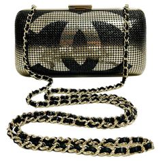 Chanel Hologram 'CC' Logo Minaudiere Bag Rare bag. Chainmail barrel style bag with large 'CC' logo to the front. Removable iconic black leather and gold chain strap. Chanel engraved closure to the top. From 2014 Collection Size - Height 8cm, Width 18cm, Depth 5cm Condition - Very Good/Excellent Composition - Metal, Leather Comes With - Box, Dust Bag Chanel Vintage Bag, Minaudiere Bag, Chloe 2024, 2008 Fashion, Collage Pics, Vintage Chanel Handbags, Chanel Purse, Handbags And Purses, Chanel Accessories