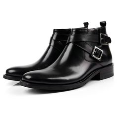 Discover the perfect blend of style and quality with our handmade men's cow leather buckle ankle boots. crafted with precision and attention to detail, these boots offer a classic design that never goes out of fashion, while ensuring unmatched durability for long-lasting wear. shop now and step up your footwear game!" Oxford Brogues, Buckle Ankle Boots, Mens Shoes Boots, Leather Buckle, Modern Man, Black Ankle Boots, Grunge Outfits, Full Grain Leather, Cow Leather