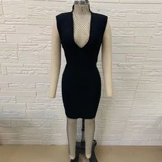 Our Style No.PH0101090%Polyester. 10%SpandexMade in ChinaVery StretchyGentle Dry Clean Only Stretch V-neck Bandage Dress For Date Night, Fitted V-neck Bandage Mini Dress, Black Knee-length Elastane Bodycon Dress, Black V-neck Bodycon Dress, Black Sheath Bodycon Dress, Black Elastane Sheath Bodycon Dress, Sleeveless Elastane Bodycon Bandage Dress, Chic Sleeveless Bandage Dress, Chic Sleeveless Elastane Bandage Dress