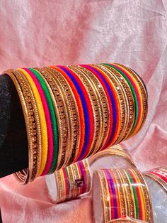 Colorful Bangle Set 2 - Etsy Traditional Adjustable Multicolor Bangle, Multicolor Bangle Cuff Bracelet For Party, Multicolor Cuff Bracelet For Festivals And Gifts, Multicolor Cuff Bracelet As Gift For Festivals, Handmade Bangle For Wedding, Bohemian Pink Festive Bangle, Multicolor Bangle Bracelets For Festive Occasions, Handmade Multicolor Bracelets For Festive Occasions, Multicolor Festival Bangle Bracelet