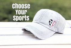 Women's sport hat, half soccer half basketball, soccer hat, basketball hat, football hat, tennis hat, softball hat, mom of athlete by DistinctHeadwear on Etsy Casual Adjustable Hat For Sports Events, Adjustable Casual Hat For Sports Events, Casual Adjustable Hat For Sports, Casual White Baseball Cap For Game Day, Adjustable Team-colored Casual Hats, Casual Team-colored Baseball Cap For Baseball Season, Casual Adjustable Team-colored Hats, Team-colored Casual Baseball Cap, Casual Game Day Baseball Hat