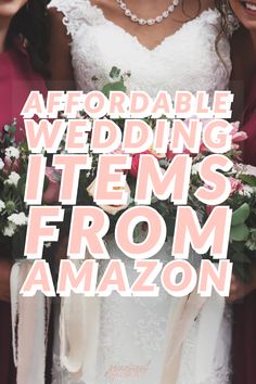 three brides standing next to each other with the words, after wedding items from amazon