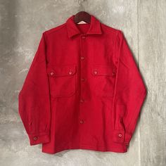 Check out Vintage 60s BOY SCOUTS OF AMERICA Red Wool Button Up Outdoor Overshirt Size 18, the latest item I added on eBay! #eBay #eBaySeller Single Breasted Cotton Top With Spread Collar, Retro Solid Shirt With Button Closure, Retro Solid Color Shirt With Button Closure, Vintage Long Sleeve Tops With Buttoned Pockets, Red Collared Shirt With Pockets, Fitted Tops With Buttoned Pockets And Lapel Collar, Vintage Red Camp Shirt With Camp Collar, Vintage Red Button-up Shirt, Retro Red Cotton Camp Shirt