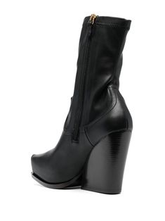 Find STELLA MCCARTNEY Cowboy 80mm Ankle Boots on Editorialist. black faux leather Western-style panelling square toe side zip fastening sock-style ankle high 80mm block heel Conscious: We've partnered with Good On You – an ethical agency that rates how sustainably brands perform. This product comes from a brand that performs well in relation to their impact on animals. Modern Black Mid-calf Boots With Sculpted Heel, Black Mid-calf Boots With Zipper And Square Toe, Black Mid-calf Boots With Zipper Closure And Square Toe, Edgy Leather Boots With Square Toe, Fitted Leather Platform Boots With Padded Ankle, Stella Mccartney Boots, Cowboy Ankle Boots, Stella Mc, Faux Leather Heels