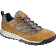 With a nod to retro style and modern technology for comfort and motion, the Instinct Travel from Salomon is the global traveller's ready for anything shoe. Waterproof Nubuck Leather Traditional Lace Up Closure For Customizable Fit Protective Heel Cap And Heel Pull Tab For Both Added Protection And Easy On And Off Sensifit Technology And Textile Lining Ensure A Snug Fit Injected Eva Midsole And Molded Foam Insole Provide The Utmost Comfort Payment Paypal Only Payment must be made within 3 days fr Sporty Low-top Adventure Sneakers, Sporty Low-top Sneakers For Adventure, Functional Brown Sneakers For Walking, Fade-resistant Brown Lace-up Walking Shoes, Functional Brown Walking Shoes With Rubber Sole, Brown Functional Walking Shoes With Rubber Sole, Functional Brown Hiking Boots, Lace-up Walking Shoes With Ventilation For Outdoor Activities, Ventilated Lace-up Walking Shoes For Outdoor Activities