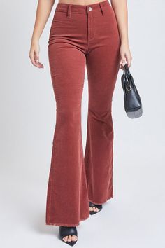 A fall must! Our new Junior Chloe Tube Corduroy Flare pants are everything and more. Featuring a corduroy with a high-rise, single-button closure with front zip, two back pocket construction, a super trendy flared fit with a raw hem. Measurement (Based on size 5) - Inseam: 34" - Rise (To top edge of band): 11" - Leg Opening: 26" Show More Fabric98% Cotton/ 2% Spande Corduroy Flare Pants, Soft Autumn, Autumn Clothes, Clothing Hacks, Chic Boutique, Fall Looks, Outfit Idea, Flare Pants, Bell Bottoms