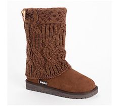 Essentials by MUK LUKS Women's Cheryl Boots can't be beat. Cozy sweater knit design and soft faux fur lining blends everyday comfort with on-trend style Knitted Boots, Mukluk Boots, Knit Boots, Outdoor Boots, Snow Boot, Snow Boots Women, Shoe Carnival, Pull On Boots, Women Essentials