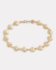 18K Yellow Gold Linked Heart Bracelet with Diamonds, .16 TCW6.75 Inches Style# YBLKHW Gold Bracelet Heart, Heart Link Bracelet, Cat Closet, Gold Heart Jewelry, Braclets Gold, Jared Jewelry, Xoxo Jewelry, Bracelet With Diamonds, Gold Heart Bracelet