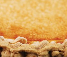 a close up view of a pie crust