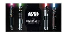 star wars lightsaber collection is shown in three different colors and sizes, including the light saber