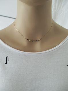 "Dainty and adorable Morse Code necklace. You can share Your secret word with besties and give them this delicate necklace with a special hidden message gift. It is the perfect gift for your bridesmaids, mother of the bride, sister in law, teacher, etc This listing is for one necklace. All necklaces in the photos are shown as an example. You will receive a unique necklace with your own message. DETAILS - Dashes: Japanese color glass seed beads - Dots: Japanese gold plated glass seed beads, or Si Minimalist Delicate Chain Charm Necklace For Best Friend, Minimalist Charm Necklace With Delicate Chain For Best Friend, Minimalist Nickel Free Necklace For Best Friend, Minimalist Nickel-free Necklace For Best Friend, Simple Choker Jewelry Gift, Minimalist 16 Inch Necklace For Everyday, Simple Hypoallergenic Necklace For Gift, Nickel Free Necklaces For Best Friend Gift, 16 Inch Minimalist Charm Necklace For Everyday