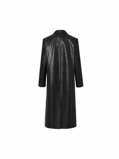 MO&Co. Women's Long Line Leather Coat Indulge in luxury with our overcoat. Crafted from comfortable and glossy faux leather, this coat features a straight and structured silhouette with padded shoulders and a single-button closure. With its chic and sophisticated design, it's the epitome of style and elegance. Features : - Structured straight-cut maxi silhouette- Padded shoulder, classic lapel collar- Single-breasted, side flap pockets Code: MBD1OVC007The back length of size S is 116cmMATERIALS Long Leather Coat, Sophisticated Design, Lapel Collar, Leather Coat, Straight Cut, Black Coat, Flap Pocket, Single Breasted, Coats For Women