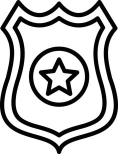 Police Badge Line Icon Media Icon, Icon Icon, Social Media Icons, Line Icon, Clip Art, Social Media, Media