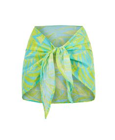 Elevate your beach look with our Neon Palms Mini Sarong. Featuring a vibrant neon tropical print, this chic wrap is designed for turning heads. Style it your way to feel confident and effortlessly stylish all day. Green Beachy Swimwear For Day Out, Green Sarong For Beach And Spring Season, Casual Multicolor Sarong For Beach Season, Spring Green Sarong For Beach, Green Beachwear Sarong For Spring, Casual Sarong For Beach Party Vacation, Casual Wrap Sarong For Vacation, Casual Summer Vacation Sarong, Leaf Print Swimwear For Beach Season Vacation