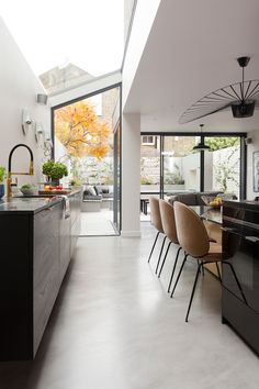 the kitchen is clean and ready for us to use in the day time dining area