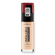 Infallible Fresh Wear 24HR Foundation - L'Oréal | Ulta Beauty Medium Olive Skin, Infallible Foundation, Loreal Paris Makeup, Chemist Warehouse, Eyeliner Designs, Long Lasting Foundation, Loreal Paris Infallible, Beauty Sponge, Matte Foundation