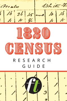 an old book cover with the title, 1800 census research guide on it