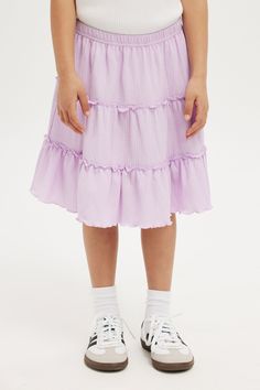 Hallie Tiered SkirtCotton On Kids - Hallie Tiered Skirt - Lilac DropKids | Girls | Clothing | Shorts Skirts & PlaysuitsKids | Girls | Clothing | Shorts, Skirts & PlaysuitsKids | Girls | Clothing | Shorts, Skirts & Playsuits Summer Tiered Mini Skirt, Casual Midi Skirt With Ruffles, Casual Ruffled Midi Skirt, Casual Purple Skirt With Elastic Waistband, Purple Tiered Skirt With Elastic Waistband, Casual Purple Skirt For Spring, Purple Flowy Skirt With Elastic Waistband, Purple Tiered Ruffled Skirt, Casual Purple Skirted Bottoms