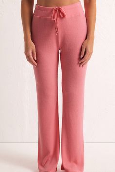 Z Supply Beach Walk Rib Flare Pant Cabana Pink - Whim BTQ Cheap Pink Beach Bottoms, Victoria's Secret Cotton Pants, Cheap Forever 21 Summer Bottoms, Rib Flare, Ribbed Flares, Animal Shoes, Flare Pant, Wedge Flip Flops, Lounge Top