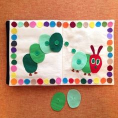 the very hungry caterpillar craft for kids is ready to be made into an applique