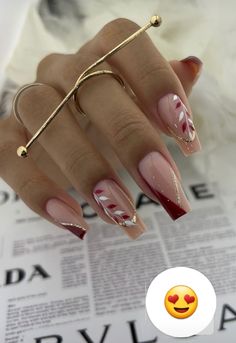 Instagram Creative, Blue Nails, Trendy Nails, Red Nails, Nail Tips, Pretty Nails, Cute Nails, Acrylic Nails, Hair Makeup