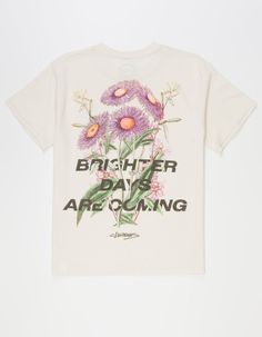 Cvla Brighter Days Tee. Graphic On Left Chest. Large Graphic On Back. Crew Neck. Short Sleeve. 100% Cotton. Machine Wash. Imported. | Cvla Brighter Days Boys Tee Urban Graphic Tees, Masculine Fits, Graphic Design Tee, Wwe T Shirts, Graphic Trends, Making Clothes, Brighter Days, Font Graphic, Retro Graphic Tees