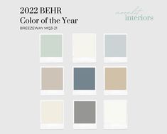 the color scheme for an interior design project, featuring neutrals and whitestone tones