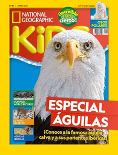 a magazine cover with an eagle on it's front and the words kids written in spanish