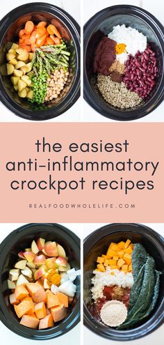 30+ Easiest Anti-Inflammatory Crockpot Recipes Vegan Crockpot, Crock Pot Recipes, Vegetarian Crockpot, Inflammatory Diet, Anti Inflammation, Slow Cook