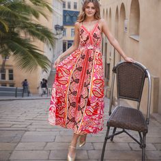 Features: Style: Sexy Occasion: Daily Material: Polyester Neckline: Deep V Neck Sleeves: Sleeveless Pattern: Print Type: Bohemia Long Dresses Season: Summer Long Maxi Dresses, Bohemian Maxi Dress, Bohemian Dress, Long Maxi, Long Dresses, Long Maxi Dress, Deep V Neck, Maxi Dresses, Deep V