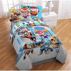 the paw patrol bedding set is on display