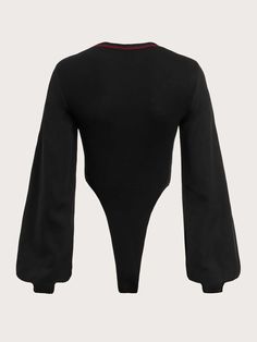 This Casual Bishop Sleeve Bodysuit is the perfect way to stay comfortable and stylish. This polyester bodysuit features a black color, with car and letter graphics for added visual interest. The round neckline and long lantern sleeves provide extra coverage while also adding an elegant touch. The slight stretch fabric ensures all-day comfort, making it ideal for casual weekend wear or everyday use. With its regular fit design, this bodysuit will keep you looking fashionable without sacrificing c Car Letter, Toro Inoue, Comfy Jumpsuits, All Black Fashion, Clothing Design Sketches, Pastel Outfit, Cute Dress Outfits, Baggy Style, Bishop Sleeve