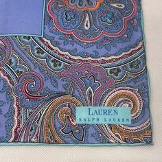 Lauren Ralph Lauren Scarf 4” Paisley Around Purple Center Paisley Is Multi-Colored New With Tag & In Original Wraping Any Additional Info Feel Free To Send Message All Items Are Guaranteed 100% Authentic!! Ralph Lauren Scarf, Ralph Lauren Scarves, Paisley Scarf, Ralph Lauren Vintage, Paisley Scarves, Lauren Ralph Lauren, Color Purple, Multi Colored, Scarf Wrap