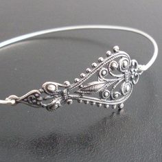 Filigree Bracelet Bohemian Bracelets Silver, Bohemian Wedding Jewelry, Boho Bangle Bracelets, Filigree Bangle, Boho Chic Bracelets, Boho Bangle, Filigree Bracelet, Trendy Jewerly, Bangle Silver