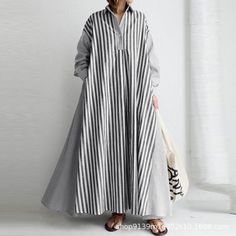 Autumn Casual Loose Maxi Dress Women Vintage Turn-down Collar Striped Shirt Boho Beach Wedding Long Office Vestidos Size UK AU Shoulder Bust Waist Sleeve Length Cm Inch Cm Inch Cm Inch Cm Inch Cm Inch Cm Inch Cm Inch Cm Inch S NaN 8 3.12 8 3.12 58 22.62 109 42.51 130 50.70 50 19.50 133 51.87 M NaN 10-12 3.90-4.68 10-12 3.90-4.68 60 23.40 114 44.46 135 52.65 50 19.50 135 52.65 L NaN 14 5.46 14 5.46 63 24.57 119 46.41 140 54.60 50 19.50 137 53.43 XL NaN 16 6.24 16 6.24 65 25.35 124 48.36 145 56.55 Shirt Dress Maxi, Cloak Dress, Sundress Casual, Maxi Long Dress, Patches Fashion, Loose Maxi Dress, Maxi Shirt Dress, Cape Dress, Asymmetrical Skirt