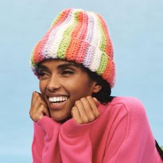 By Anthropologie Chunky Multicolor Beanie * Acrylic * Hand Wash * Imported Dimensions * 7.5"L Multicolor Beanie, Fuzzy Bucket Hat, Fair Isle Socks, Anthropologie Holiday, Antique Accessories, Tartan Blanket, Striped Beanies, Striped Scarves, Shoe Gifts