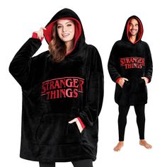 PRICES MAY VARY. Enter the Upside Down of Comfort - Embrace the Stranger Things vibe in ultimate coziness with our blanket hoodie women and men will love. This blanket hoodie has a sherpa lining and long sleeves making it ideal for chilly days. Warm & Comfy Hoodie Blankets - Cozy up in our Stranger Things hoodie! It is made with quality polyester fabric featuring a hood and a kangaroo front pocket, making it perfect to wear as you binge-watch your favorite show. One-Size-Fits-All - No matter wha Stranger Things Blanket, Stranger Things Gifts, Stranger Things Hoodie, Stranger Things Merch, Stranger Things Merchandise, Fleece Poncho, Pull Oversize, Hoodie Cozy, Blanket Hoodie